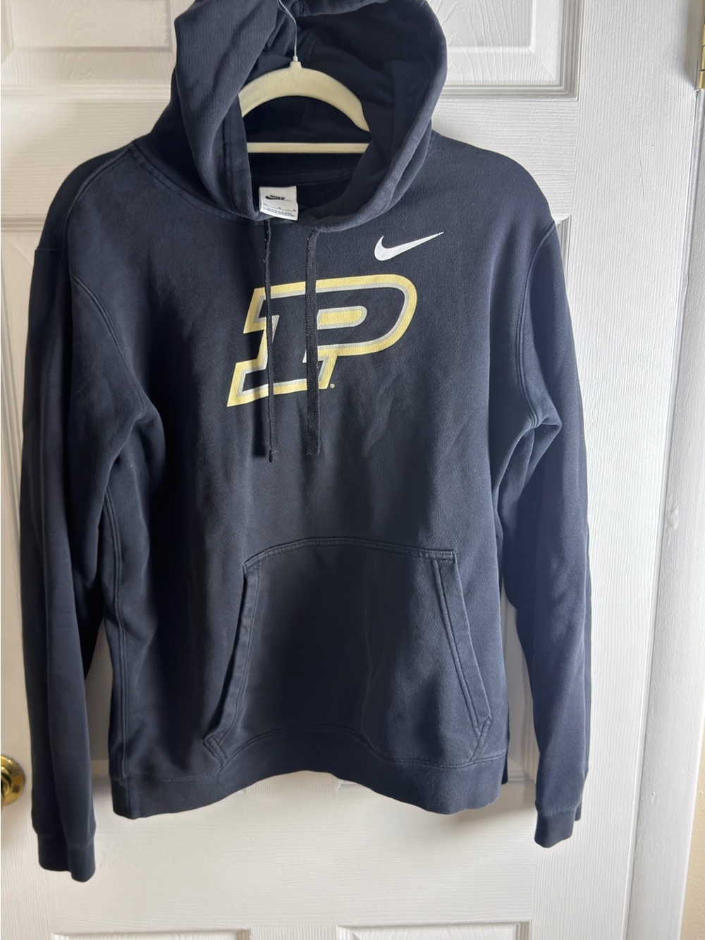 Nike Purdue Men’s Black Hoodie with Logo Medium